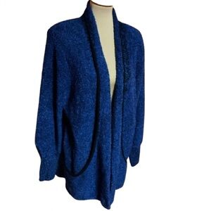 Vintage 80s Side Effects Fuzzy Oversized Cardigan
